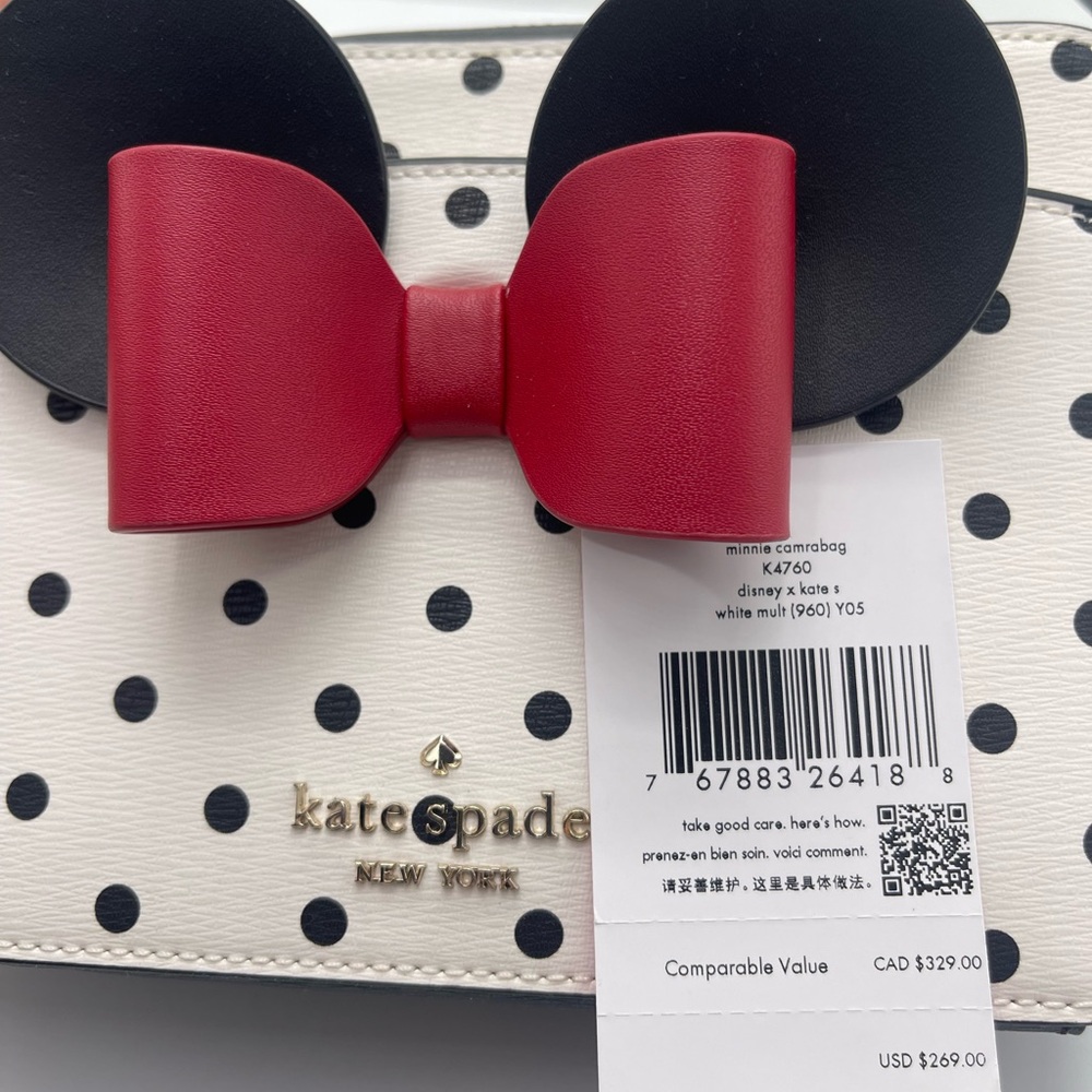 disney x kate spade new york other minnie mouse camera bag - Picture 6 of 16